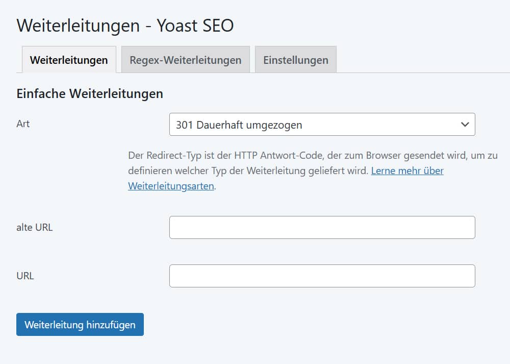 301-Weiterleitung-Redirect-ueber-Yoast-SEO